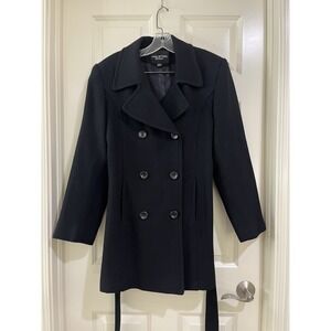 halston women 100% wool coat size 10